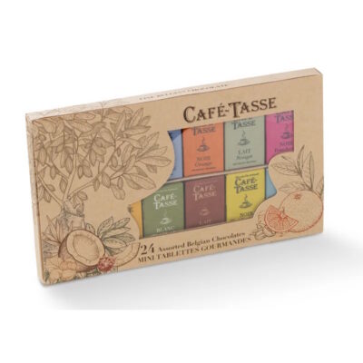 Cafe Tasse 24-Piece Assorted Mini Chocolate Bar Discovery Box