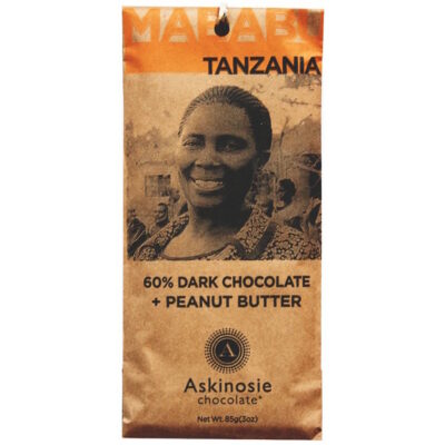 Askinosie Tanzania 60% Dark Chocolate Bar with Peanut Butter