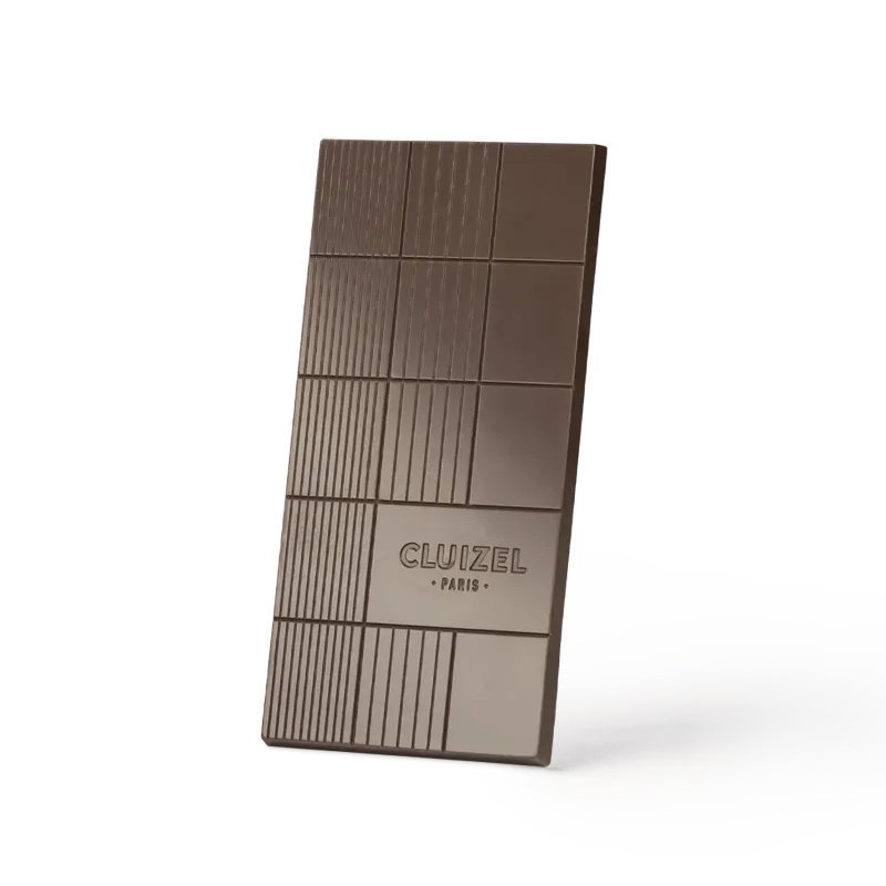 Cluizel Dark Chocolate Bar Open